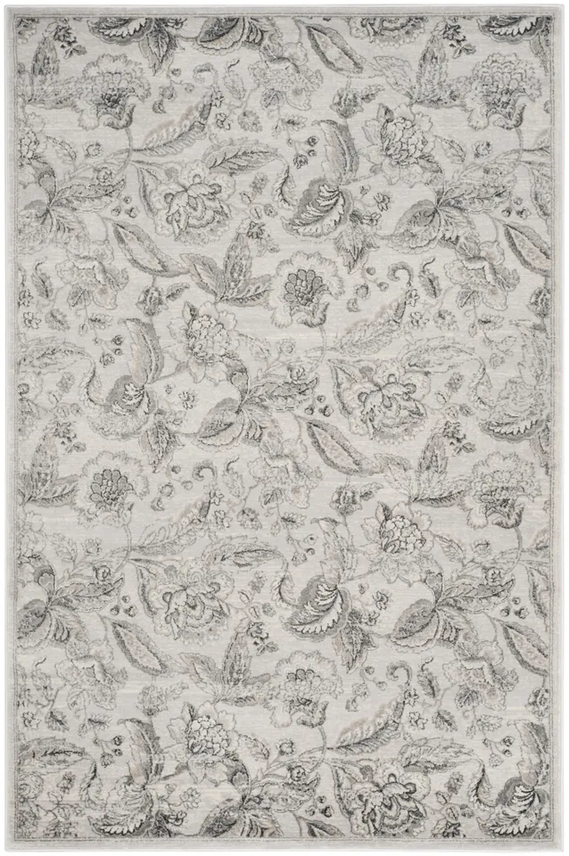 Arlo Home Woven Area Rug, CNG622S, Silver/Grey,  4' X 6'