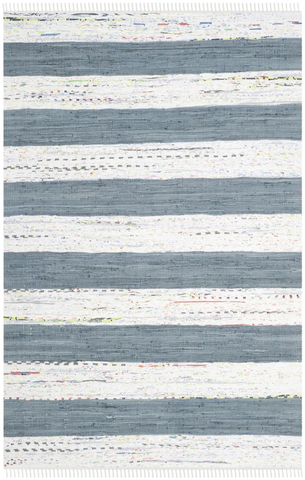 Arlo Home Hand Woven Area Rug, MTK720A, Ivory/Grey,  5' X 7'