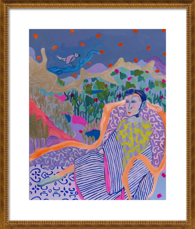 "The Nightingale" illustration by Davina Shefet for Artfully Walls