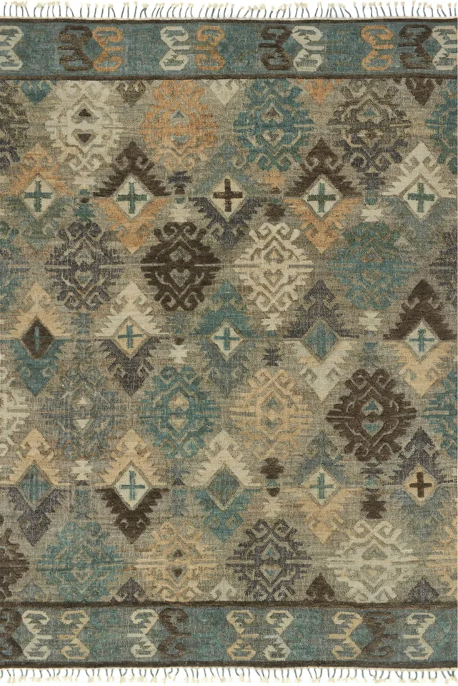 Loloi Owen OW-07 Fog / Graphite 1'-6" x 1'-6" Sample Swatch