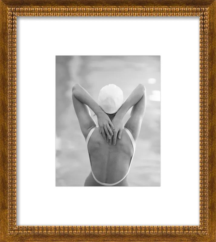 The Swimmer with a white  cap by Lucy Snowe for Artfully Walls