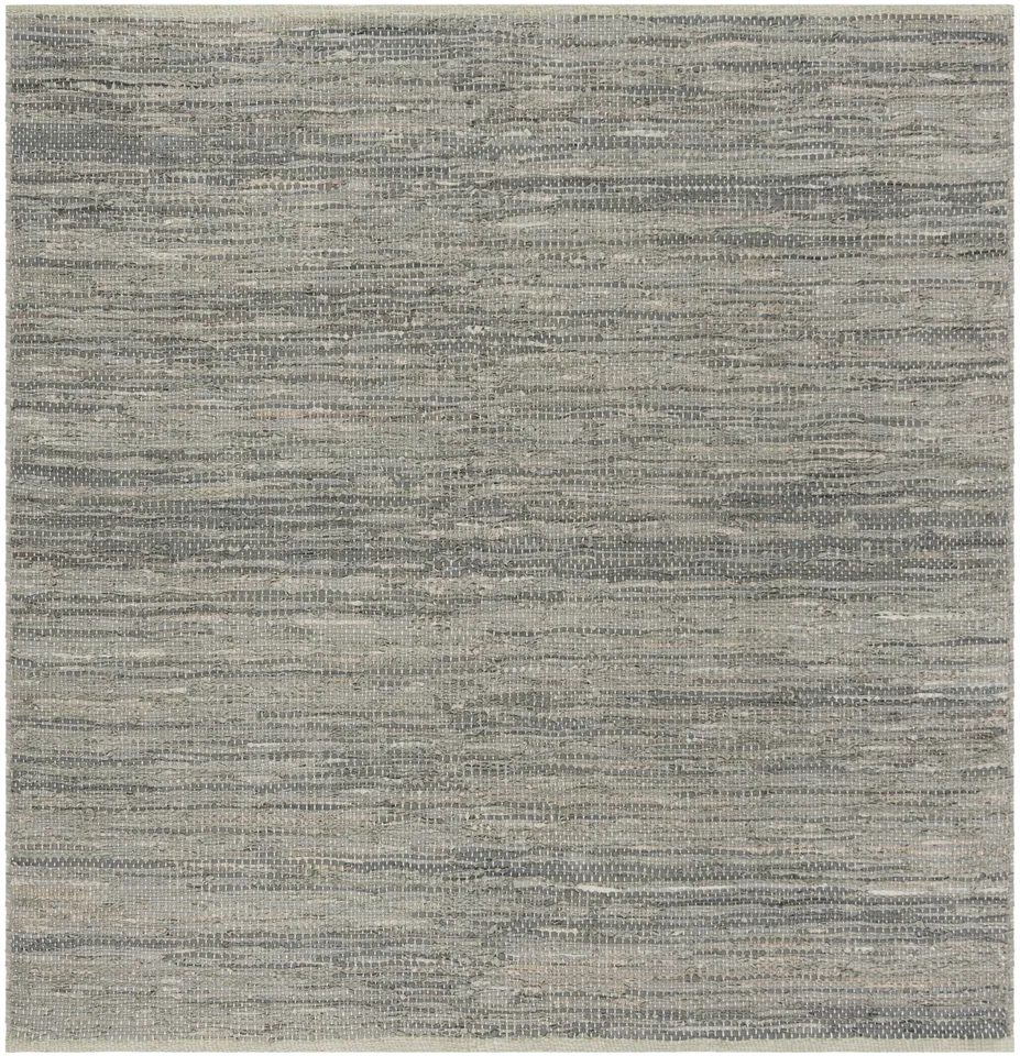 Arlo Home Hand Woven Area Rug, VTL105A, Grey,  6' X 6' Square