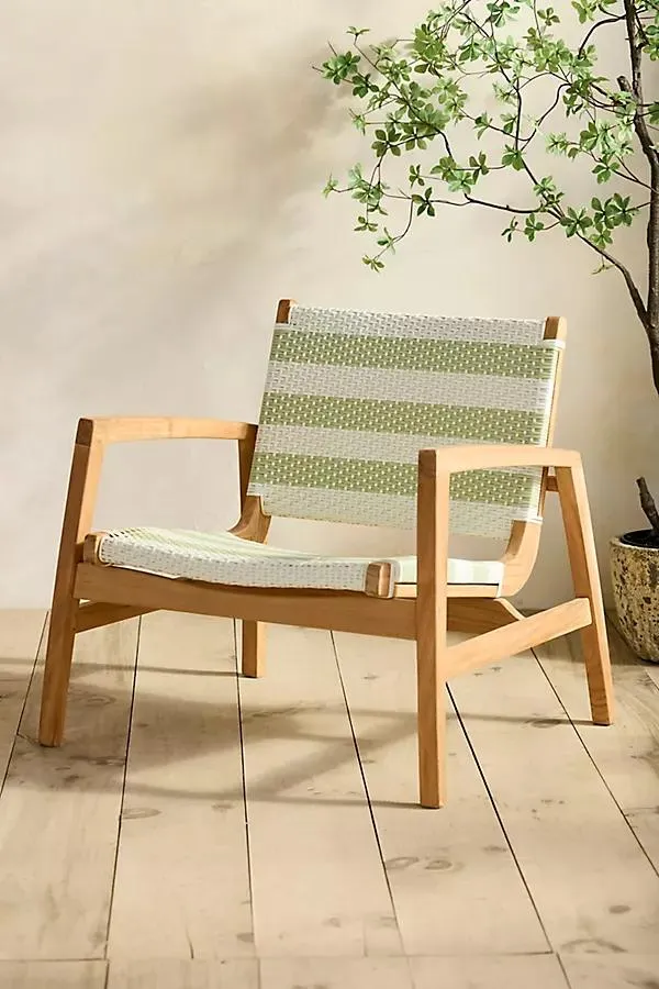 Coastline Wicker + Teak Lounge Chair