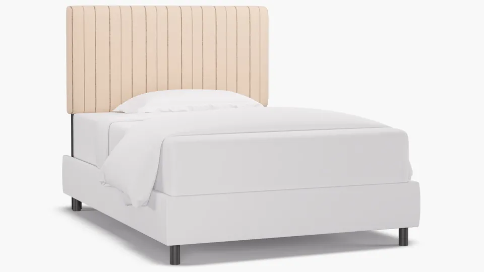 Square Back Headboard, Charcoal Fritz, Full