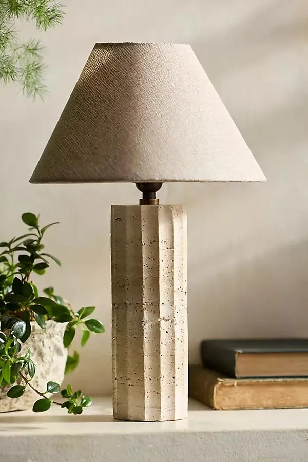 Travertine Table Lamp