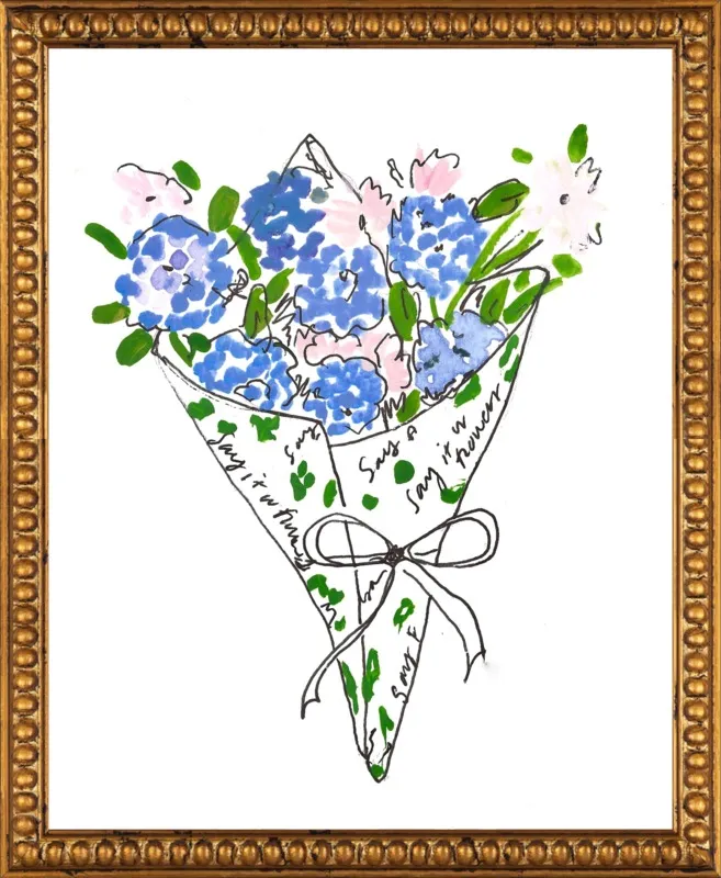 Bodega Flowers in Blue by Larsen McDowell for Artfully Walls