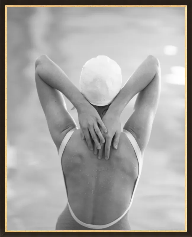 The Swimmer with a white  cap by Lucy Snowe for Artfully Walls