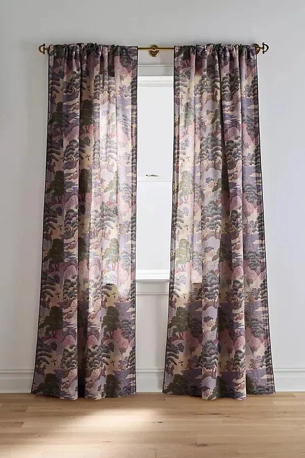 Merve Kahraman Cotton Linen Printed Curtain