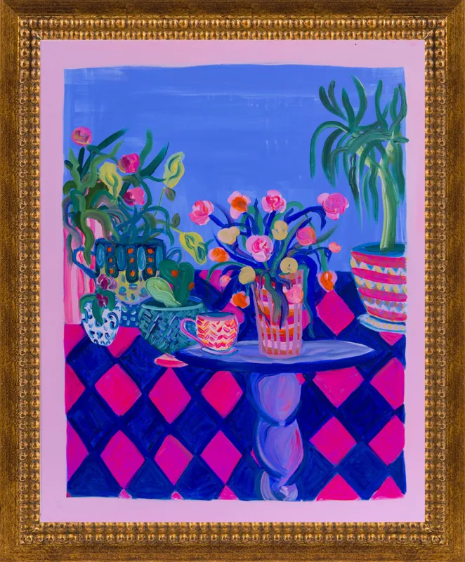 Pots and Plants painting by Davina Shefet for Artfully Walls