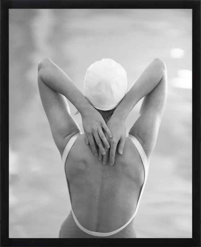 The Swimmer with a white  cap by Lucy Snowe for Artfully Walls