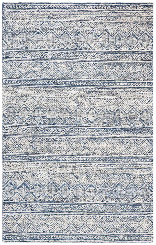 Safavieh Couture Abstract Collection Hand Tufted Area Rug, Blue / Ivory, 5' x 8'
