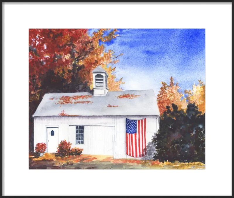 The Ross Barn in Fall by Lydia Marie Elizabeth for Artfully Walls