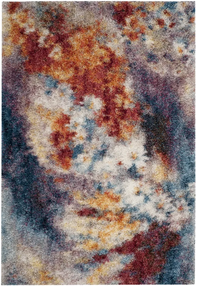 Arlo Home Woven Area Rug, GYP520A, Rust/Ivory,  4' X 6'