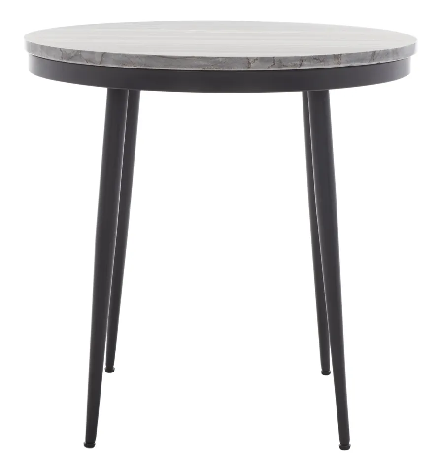 Nylah Marble Side Table - Gray / Black