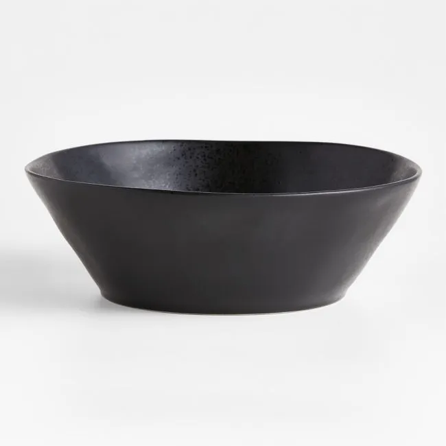 Marin Large Black Stoneware Serving Bowl