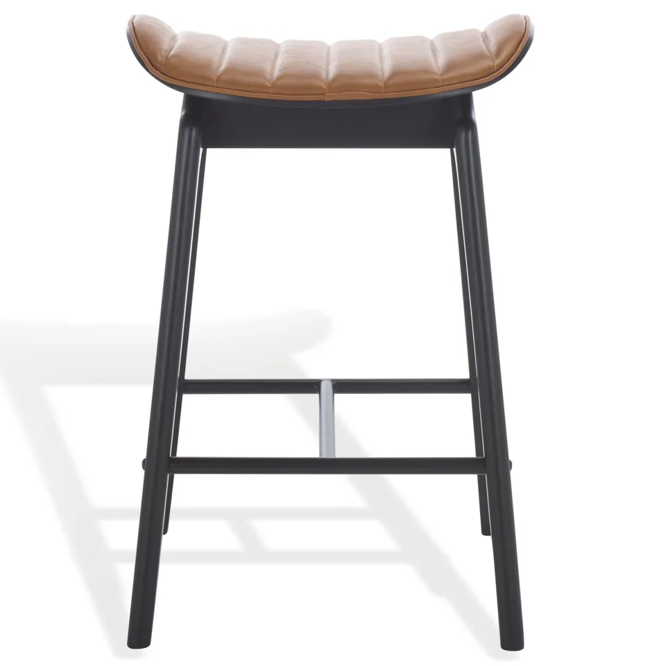 Elline Wood Counter Stool - Black / Brown