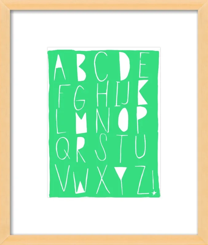ABC Chart- Green by Kate Roebuck for Artfully Walls