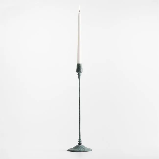 Luce Large Verdigris Taper Candle Holder 19"