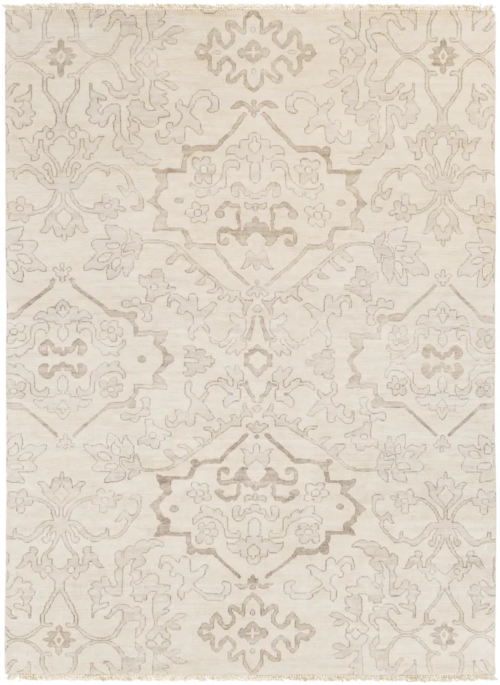 Hillcrest Beige Indoor 2' x 3' Handmade Rug