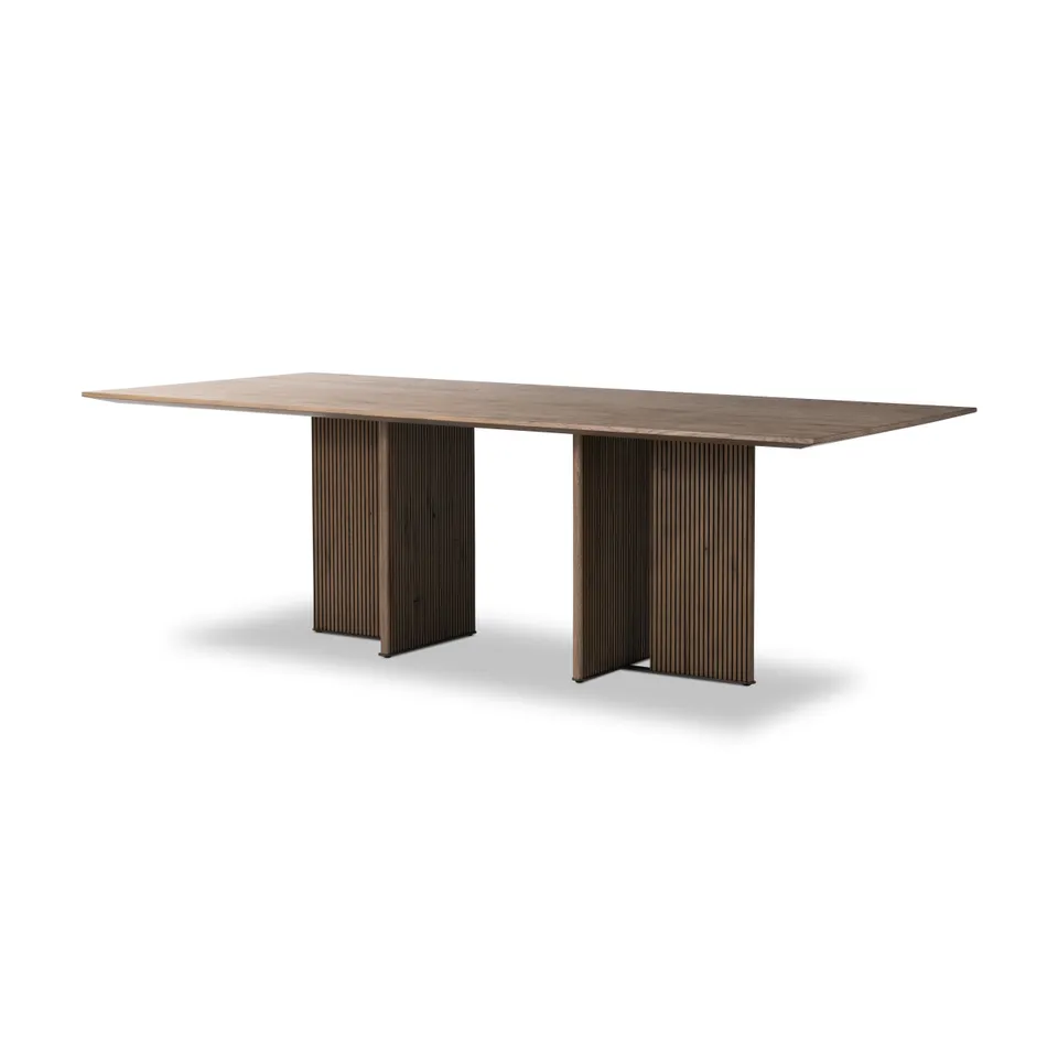 Leo Dining Table-Rustic Grey Veneer
