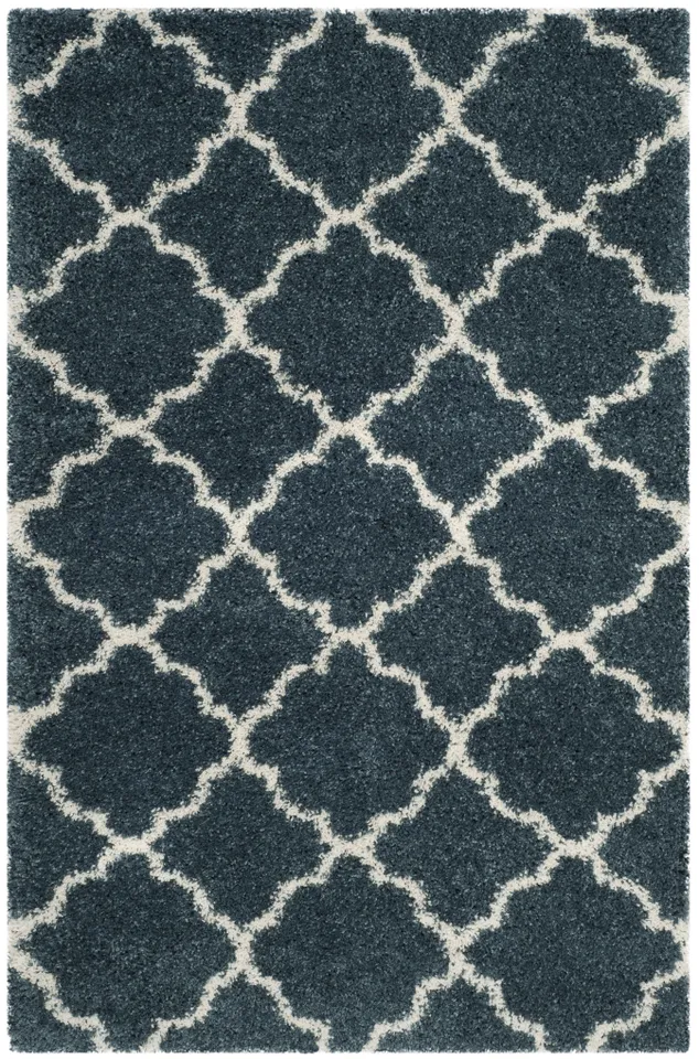 Arlo Home Woven Area Rug, SGH282L, Slate Blue/Ivory,  4' X 6'