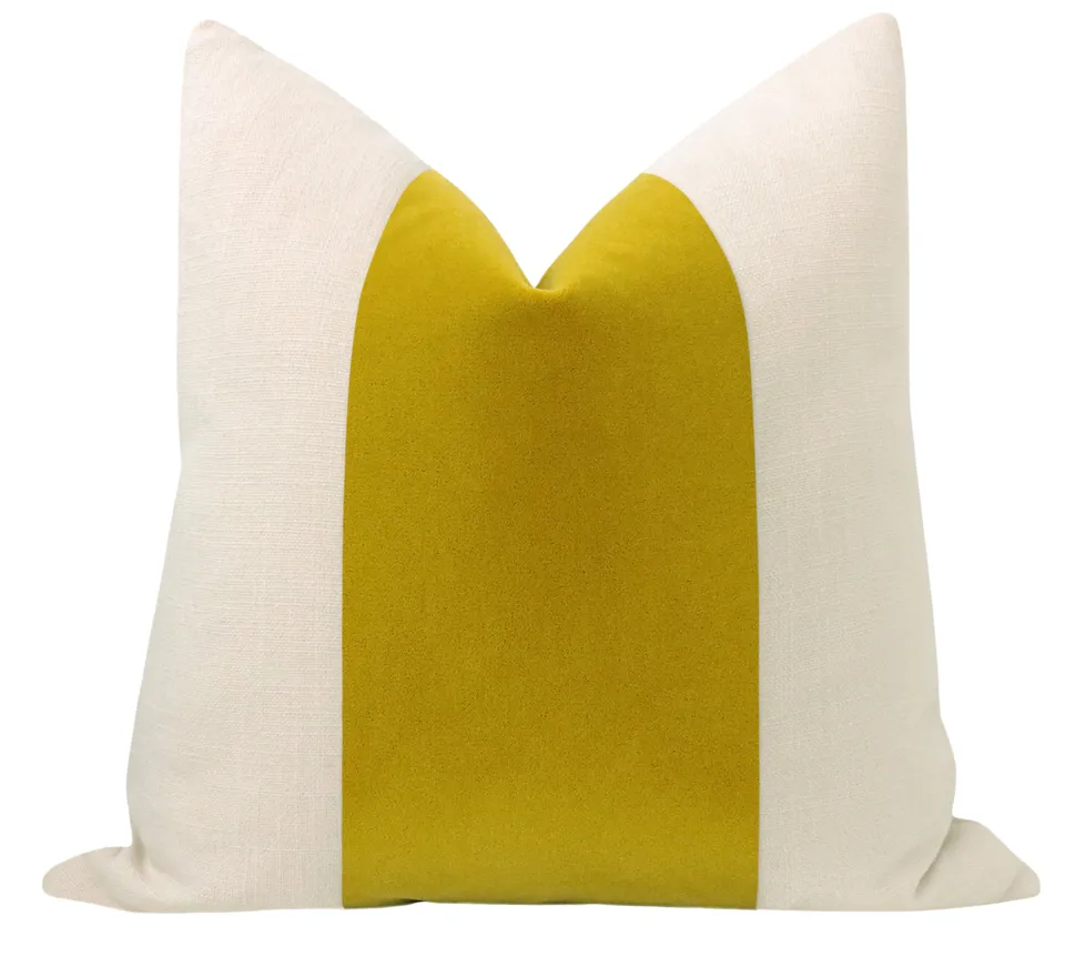 PANEL :: MOHAIR VELVET // CHARTREUSE - LITTLE LUMBAR 12" X 18"