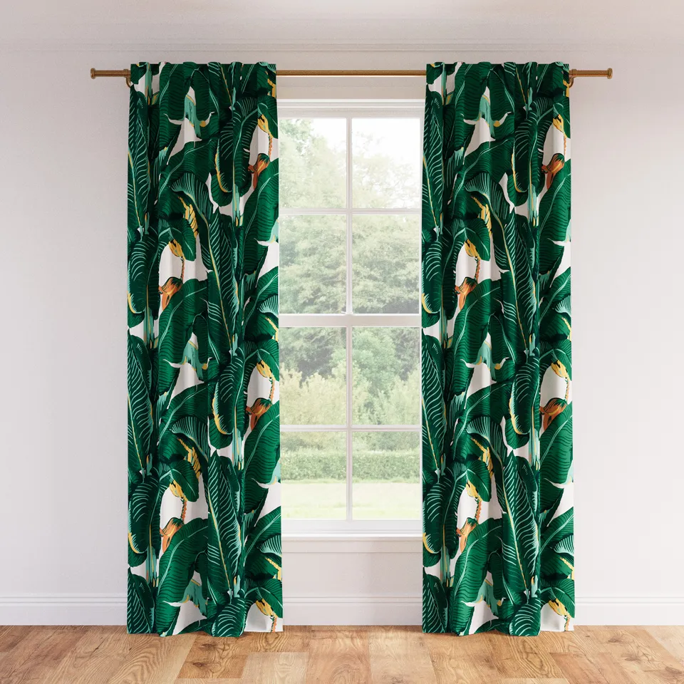 Printed Linen Curtain, Martinique®, 50" x 96", Unlined