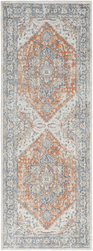 Lillian Beige Indoor 2'7" x 7'3" Machine Woven Rug