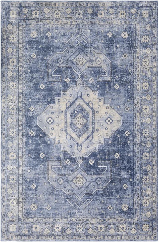 Indigo Blue Indoor 1'11" x 2'11" Machine Woven Rug