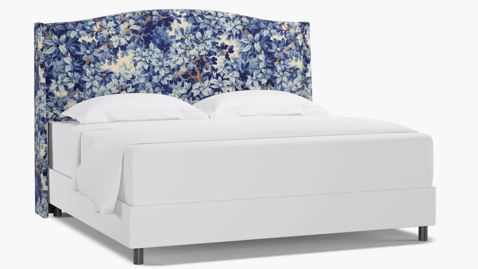 Classic Wingback Headboard, Limoges Bois De Chene, King
