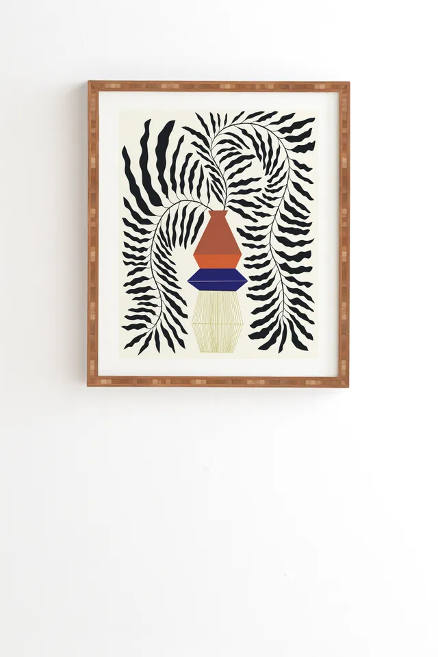 Duality 2 by Jae Polgar - Framed Wall Art Bamboo 30" x 30"