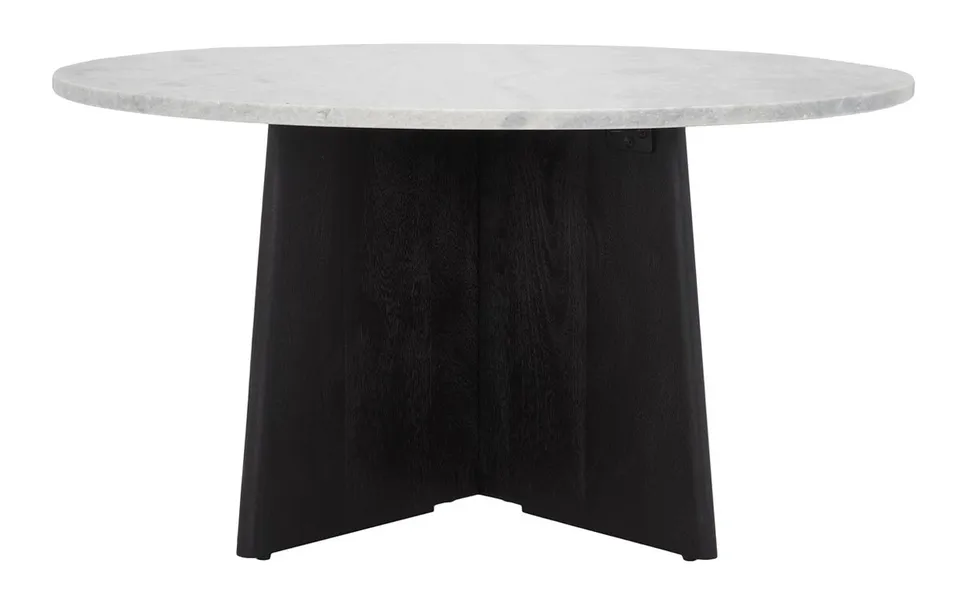 Madilynn Round Wood Coffee Table - Black/Light Grey