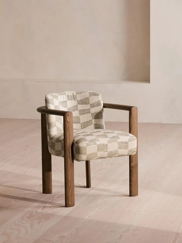 Aria Dining Chair, Kimber Jacquard, Natural US