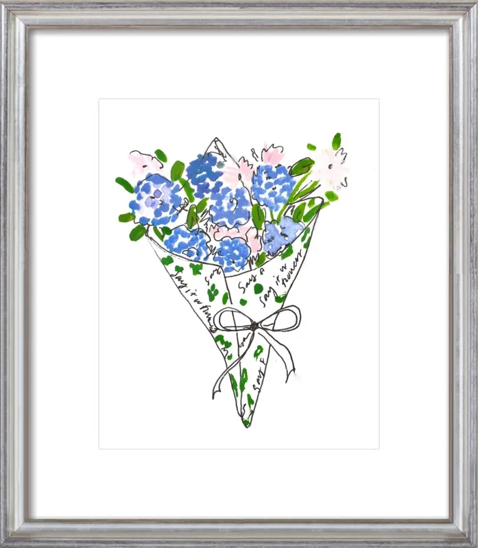 Bodega Flowers in Blue by Larsen McDowell for Artfully Walls