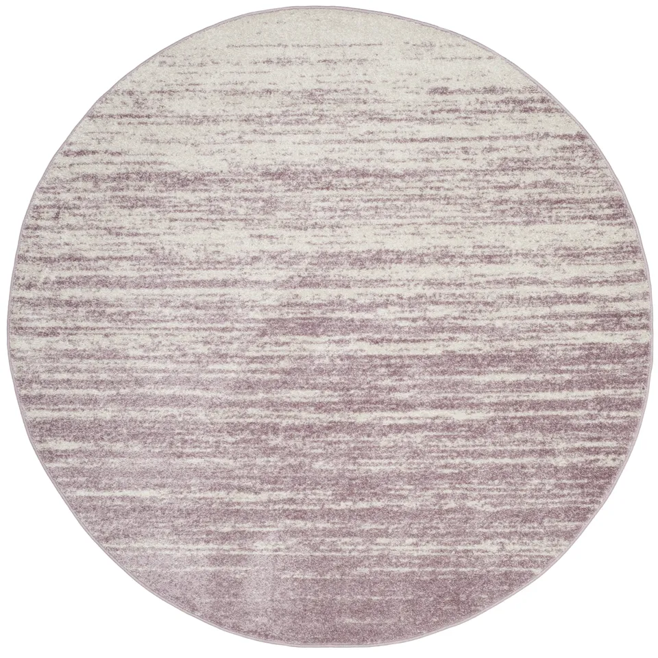 Arlo Home Woven Area Rug, ADR113L, Cream/Purple,  6' X 6' Round