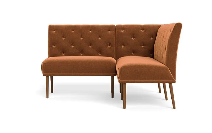 Dorian Upholstered Petite Right Banquette with Tufting Option