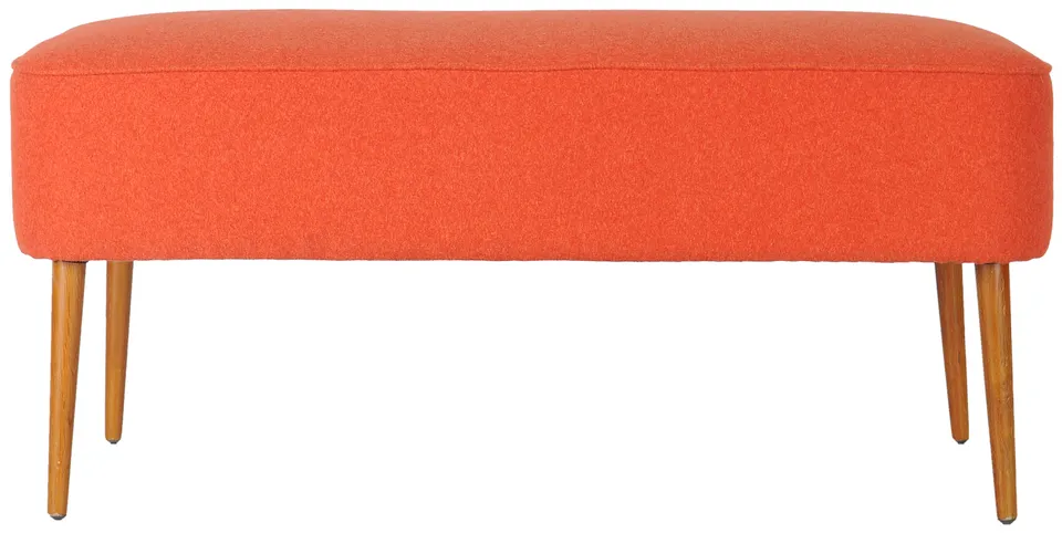 Levi Bench - Burnt Orange/Natural Oak
