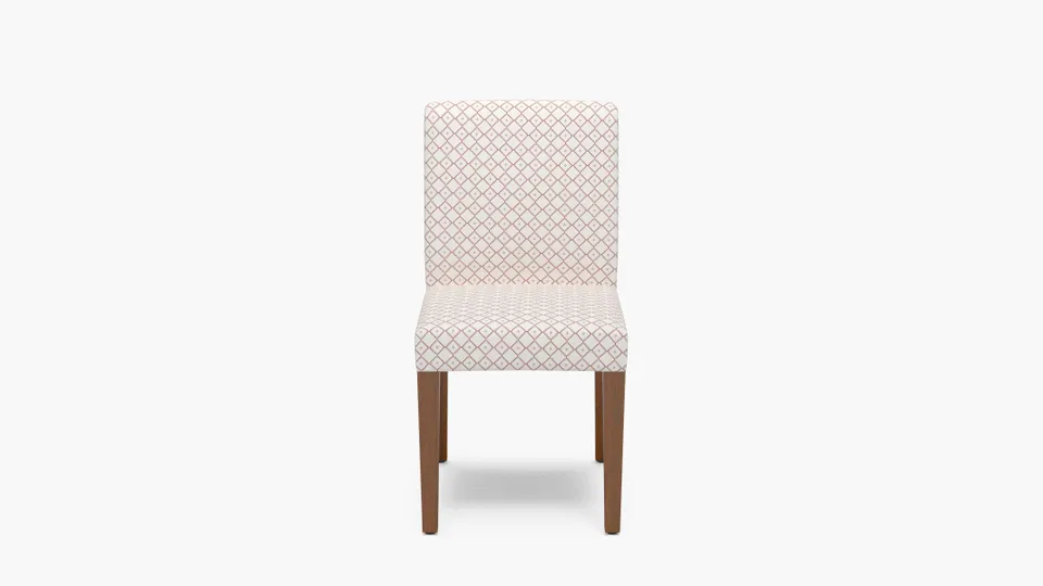Signature Dining Chair, Rosewood Petite Lattice, Walnut Square Tapered Leg