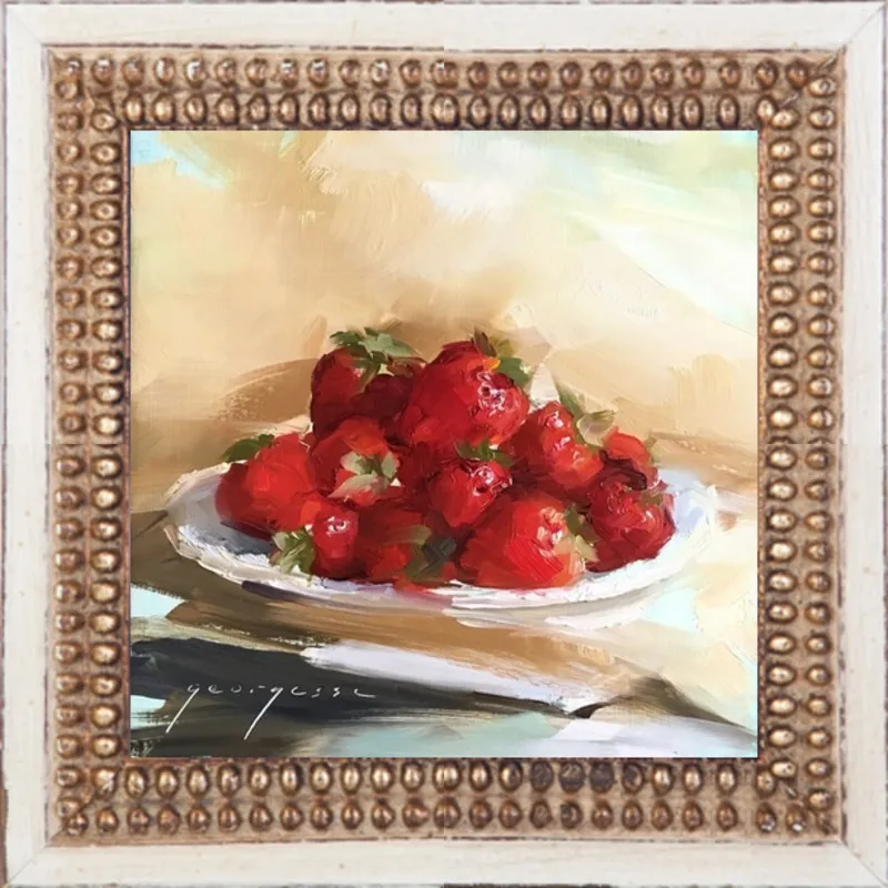 "Summer Strawberries 2" by Georgesse Gomez for Artfully Walls