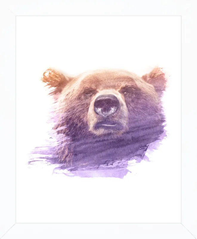 BEAR SUPERIMPOSED WATERCOLOR by Emiliano Deificus for Artfully Walls