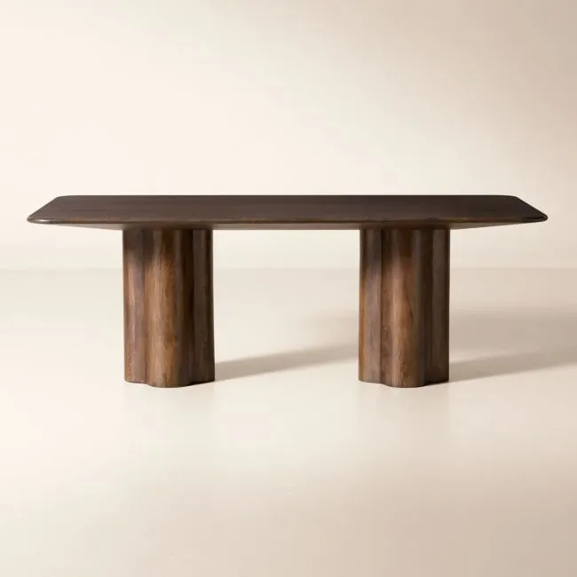 Viggo 84" Rectangular Dark Mango Wood Dining Table