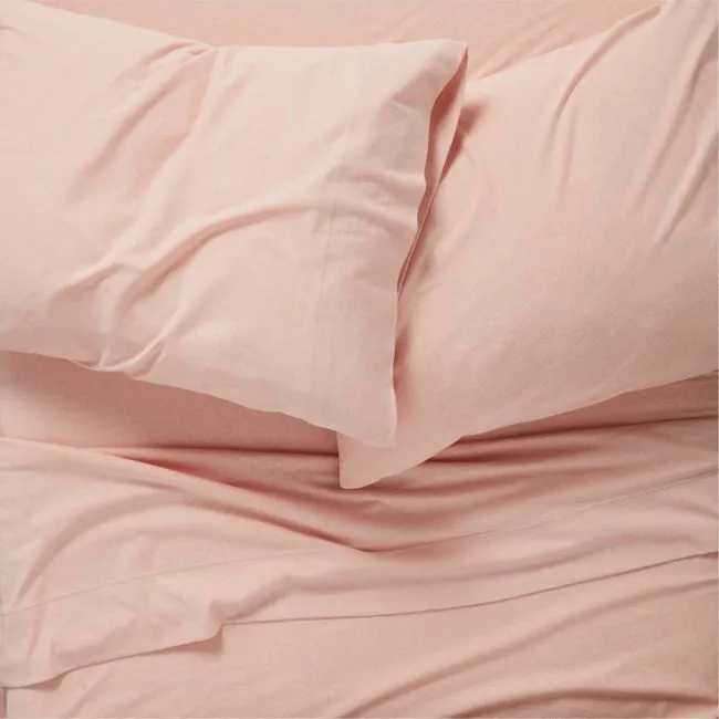 Comfy Tee Pink 100% Organic Cotton Jersey Kids Full Sheet Set