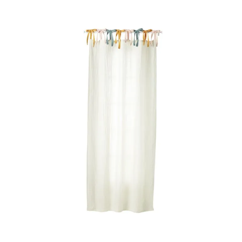 White Tie 100% Organic Cotton Muslin Curtain Panel 44"x96"