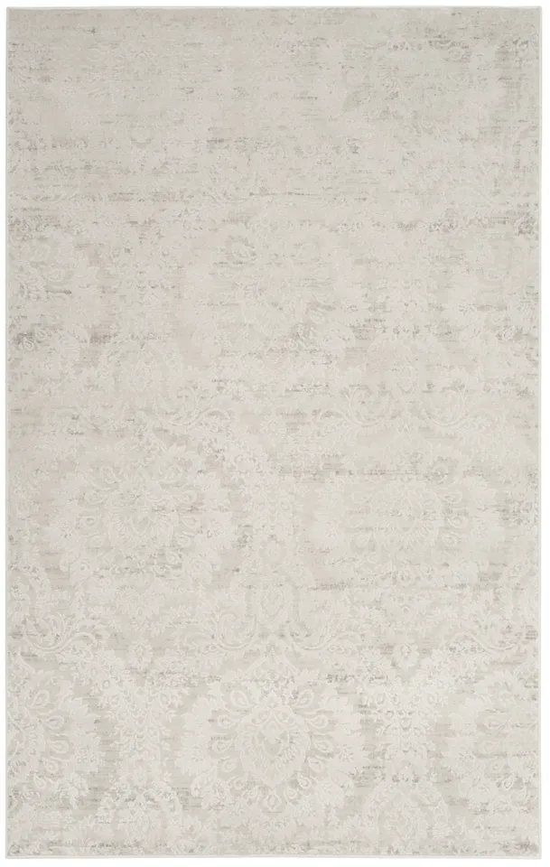 Arlo Home Woven Area Rug, PRN717B, Silver/Beige,  4' X 6'