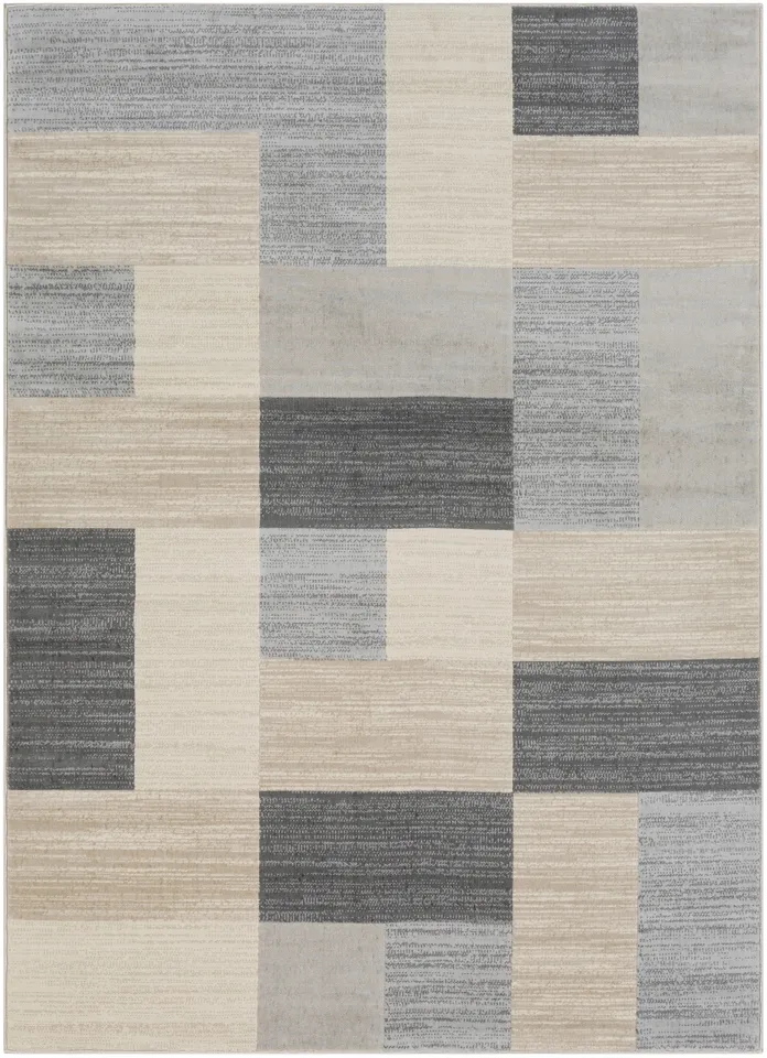 City Gray Indoor 2' x 2'11" Machine Woven Rug