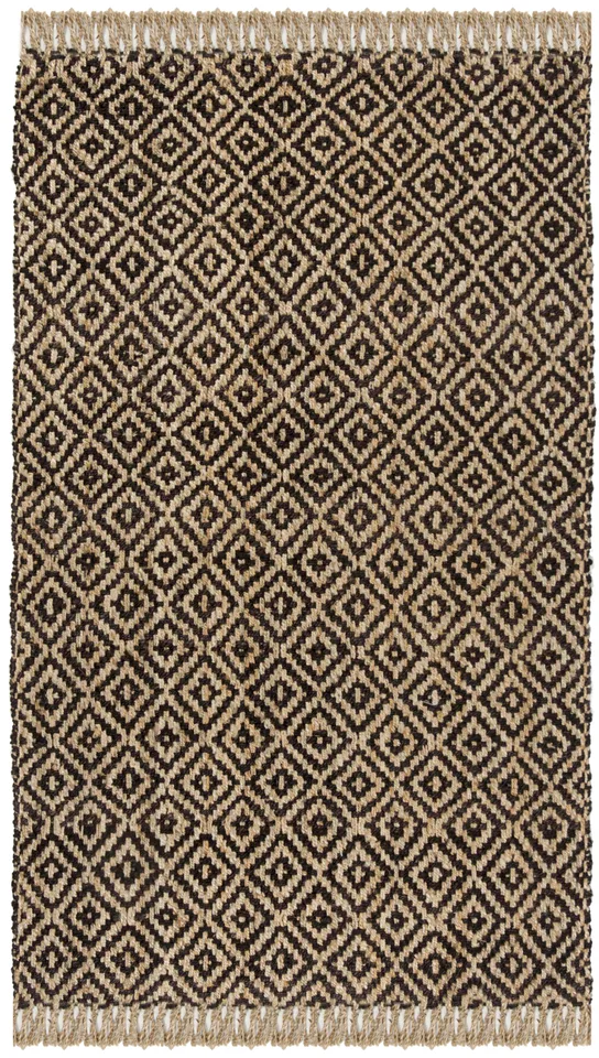 Arlo Home Hand Woven Area Rug, NF266E, Brown/Natural,  5' X 8'