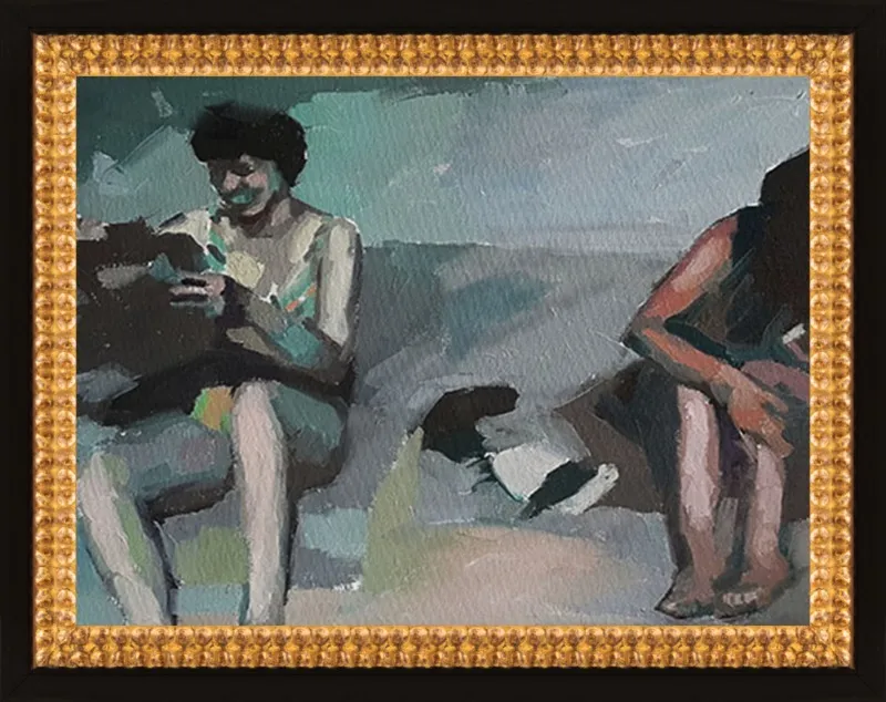 Girls at the beach by Mary Sinner for Artfully Walls