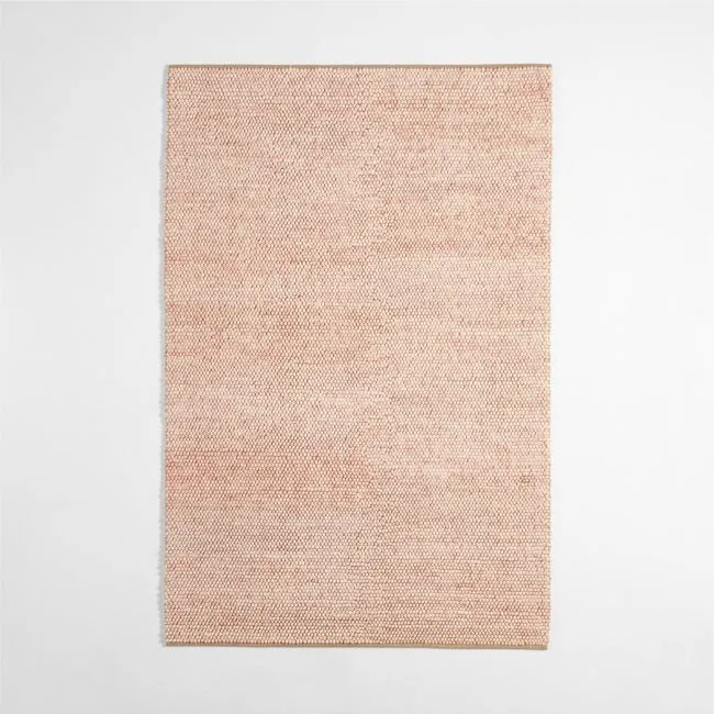 Orlian Pink Wool Kids Area Rug 6'x9'