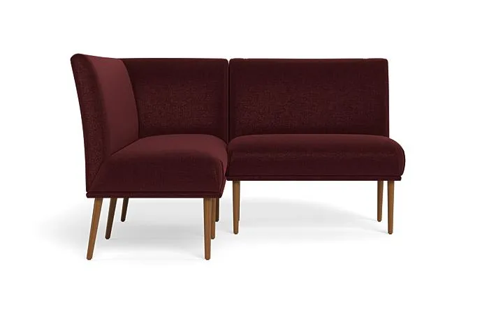 Dorian Upholstered Petite Left Banquette with Tufting Option