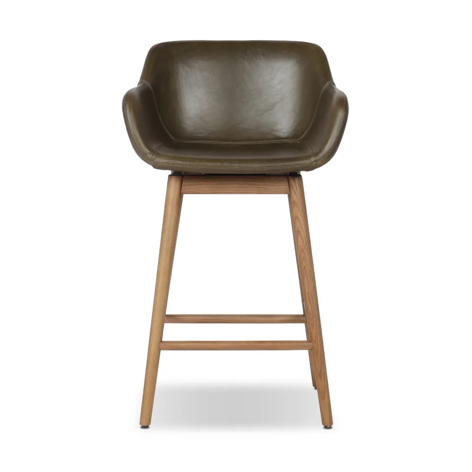 Hannah Swivel Bar + Counter Stool - Dulane Moss